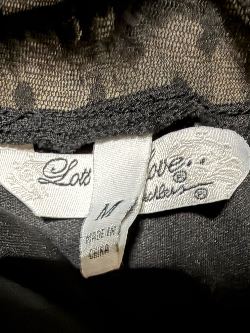 Lots of Love by Speechless Lace Rose Mesh Mini Dress Black🥀•Size M• - Picture 7 of 11